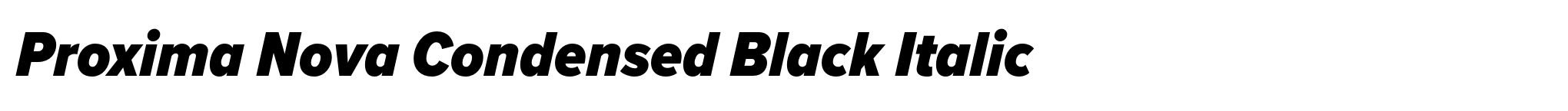 Proxima Nova Condensed Black Italic image